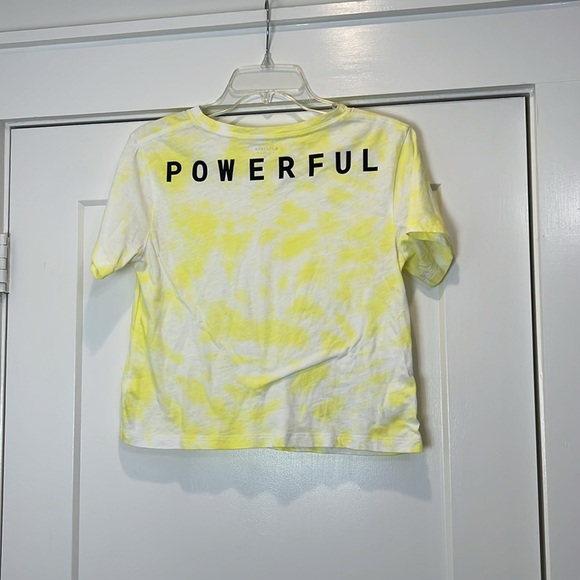 Athleta Yellow and White tie dyed tee size small. In great condition! - Picture 4 of 5